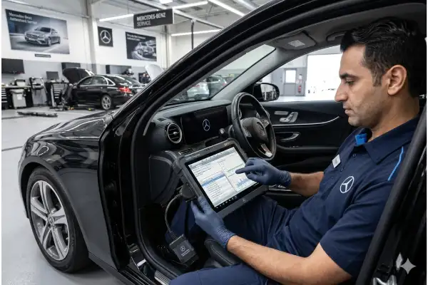 فحص السيارة مرسيدس