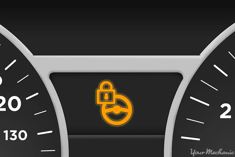 ظهور علامة المقود في السيارة مع إشارة قفل